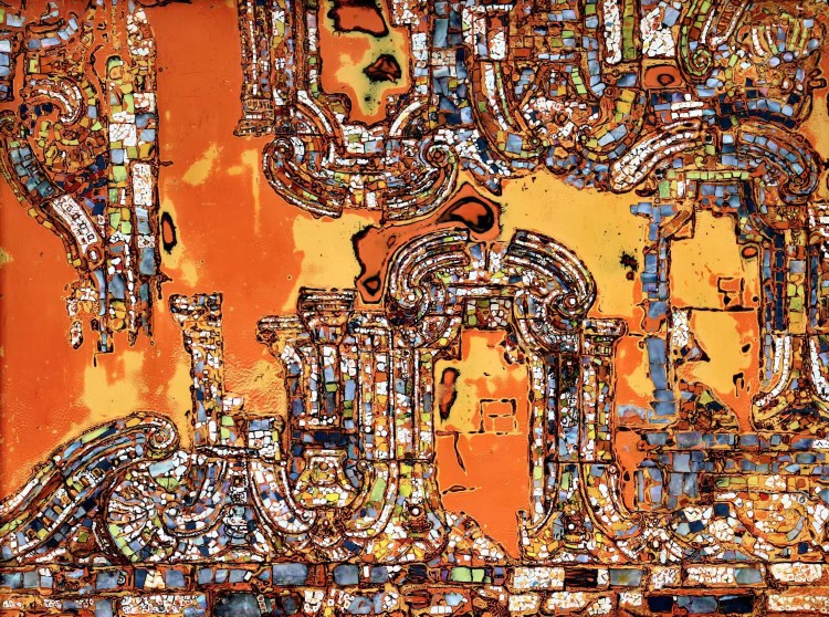 刘涛《残垣》45X60cm,漆画.jpg 刘涛《残垣》45X60cm,漆画.jpg